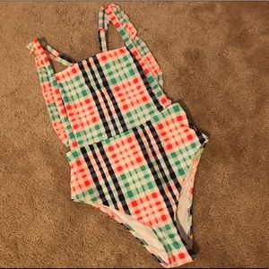 NWT Aerie Size Large Gingham Apron Front One Piece